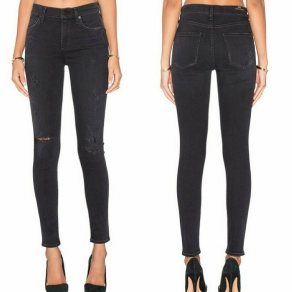 Citizens of Humanity Rocket Skinny High-Rise Distressed 25 W 24 Jean In Porter - Picture 2 of 9